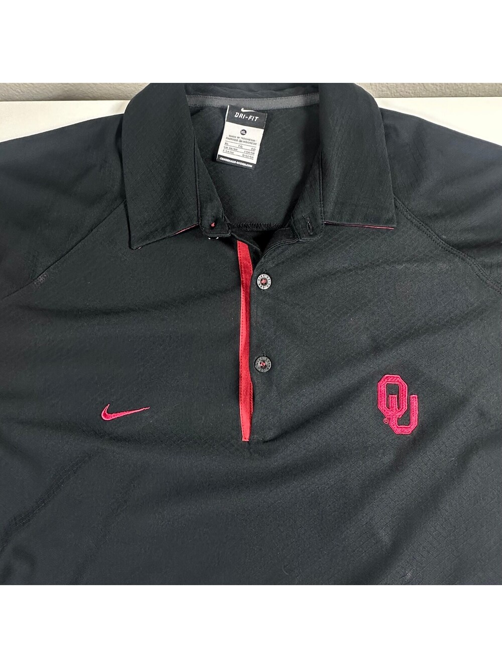 Nike Oklahoma Sooners Black & Maroon Polo XL